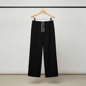 Zara Double waist, pinstripe,Wide-Leg Drawstring Pants